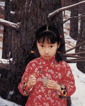 中国の女の子 Painting - 初雪 WYD 中国の女の子